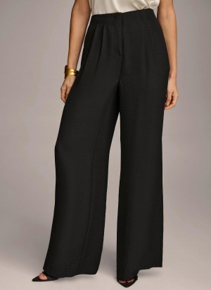 Black Donna Karan High Waisted Pants | Canada_DK73483