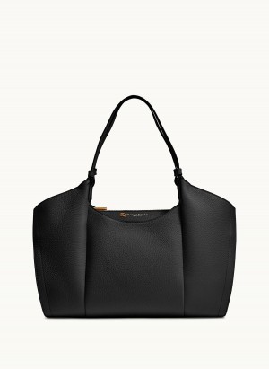 Black Donna Karan Wainscott Tote Bag | Canada_DK70442