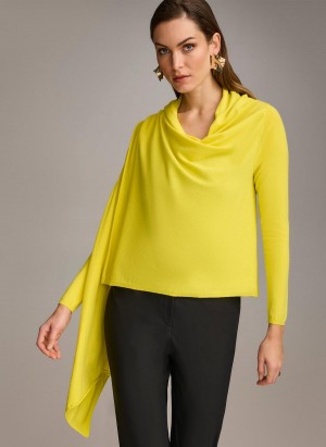 Multicolor Donna Karan Drape Cardigan Sweaters and Tops | Canada_DK62056