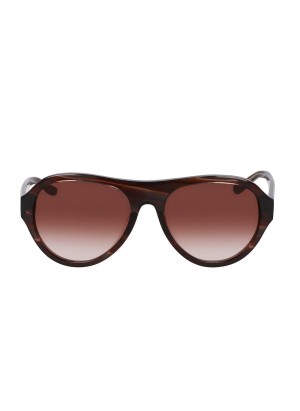 Red Donna Karan Aviator 56mm Modern Icons Eyewear | Canada_DK39141