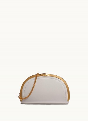 White Donna Karan Lawrence Clutch Satchel | Canada_DK30556