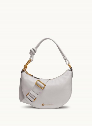 White Donna Karan Roslyn Small Hobo Bag | Canada_DK56187