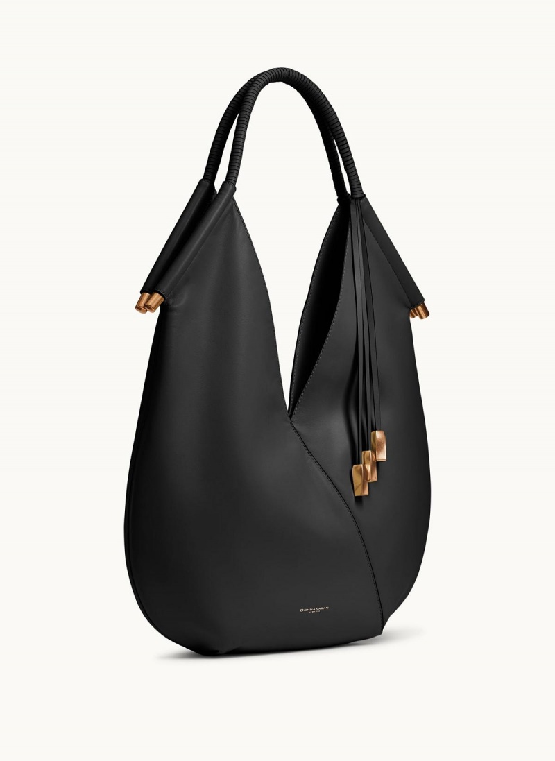 Black Donna Karan Baldwin Large Shoulder Bag | Canada_DK80248