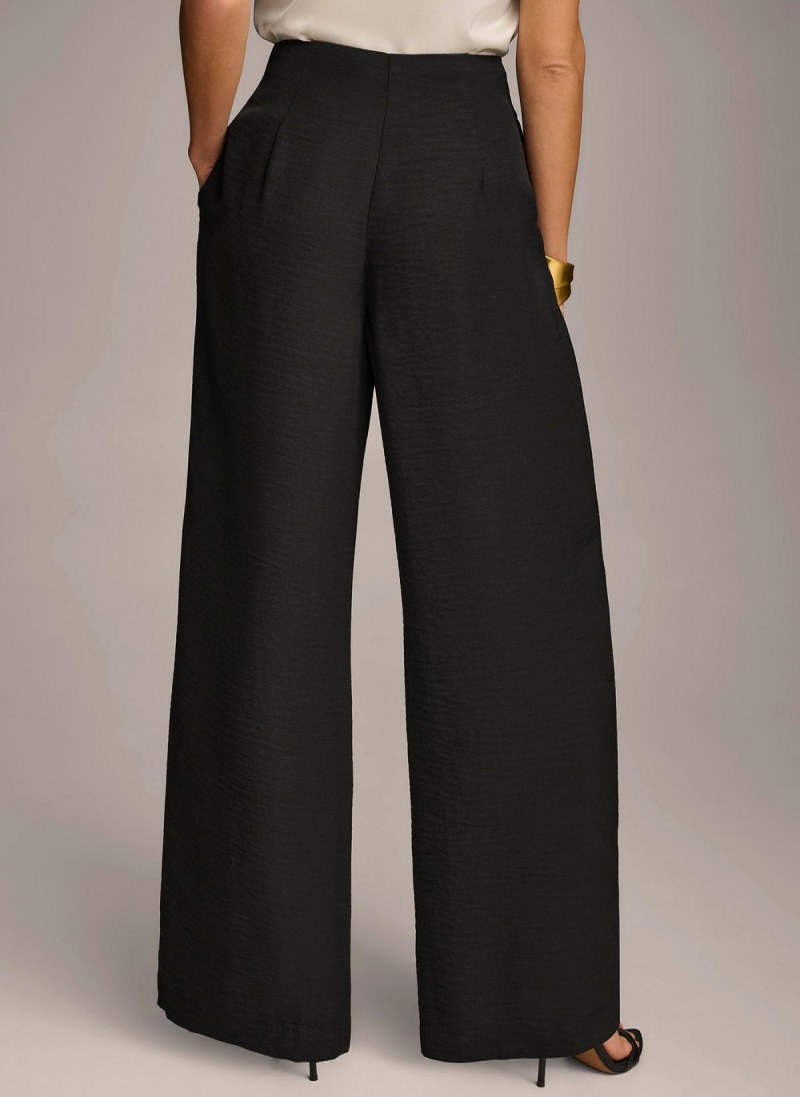 Black Donna Karan High Waisted Pants | Canada_DK73483