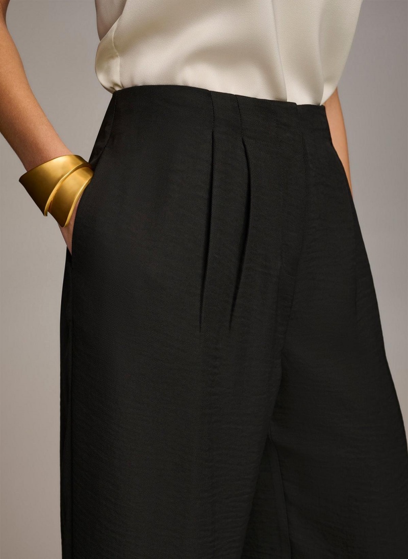 Black Donna Karan High Waisted Pants | Canada_DK73483