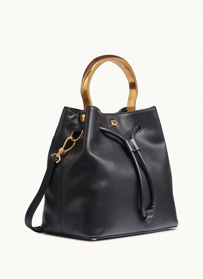 Black Donna Karan Lawrence Bucket Satchel | Canada_DK13832