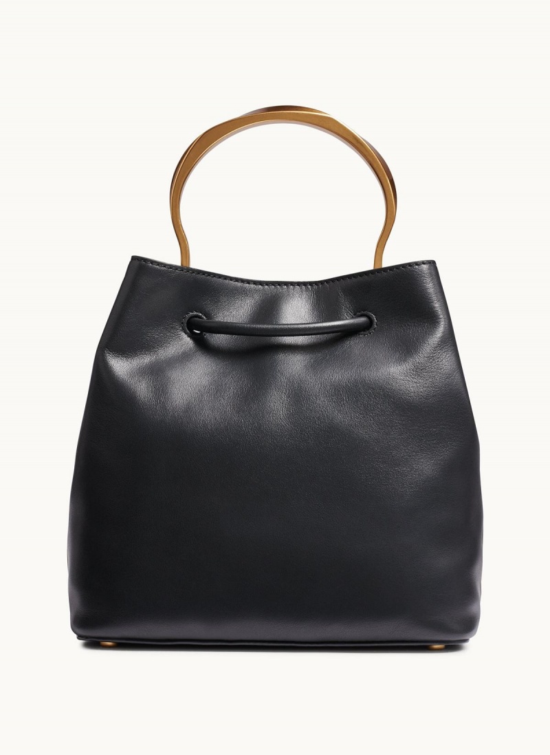 Black Donna Karan Lawrence Bucket Satchel | Canada_DK13832