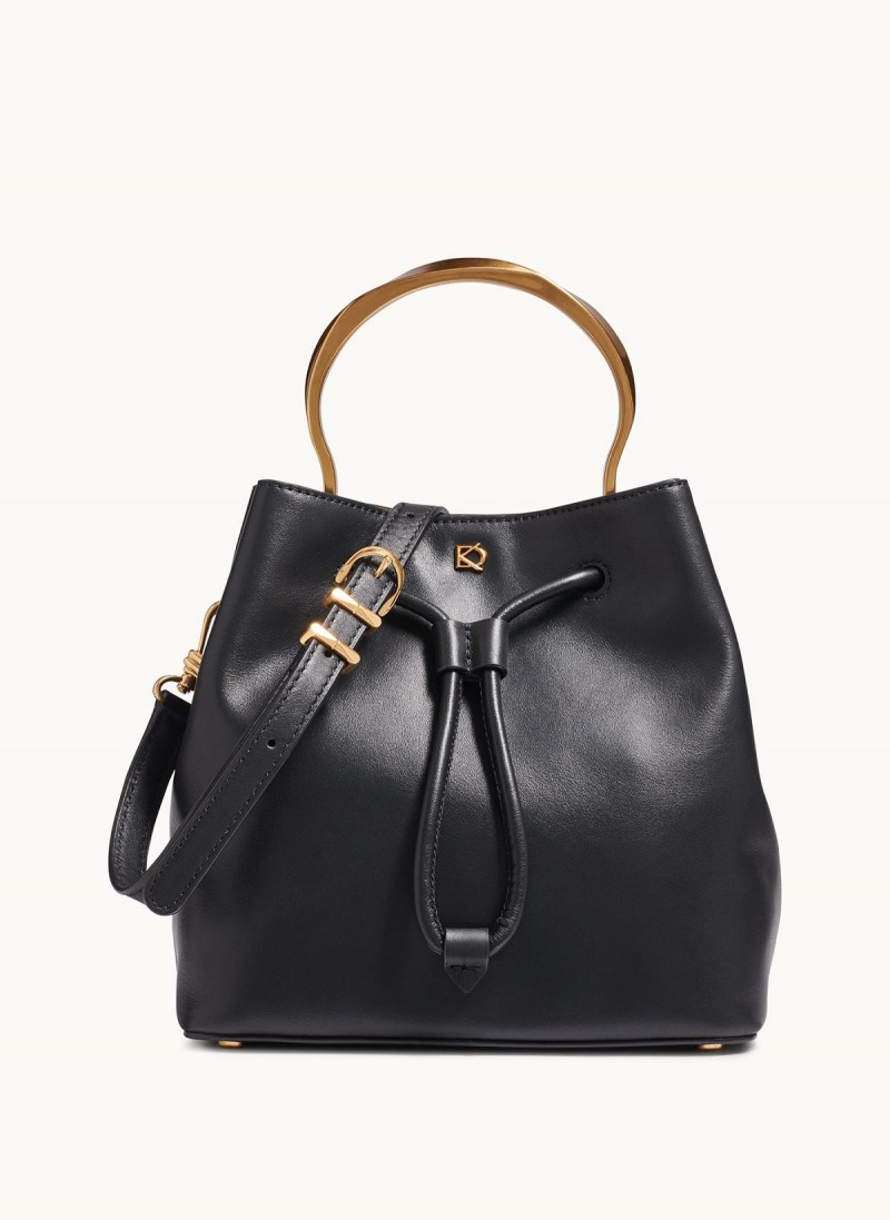 Black Donna Karan Lawrence Bucket Satchel | Canada_DK13832