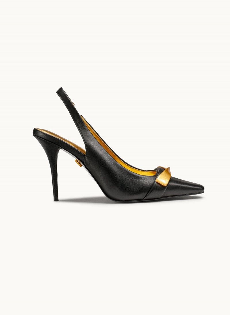 Black Donna Karan Sayer Slingback Heels | Canada_DK48084