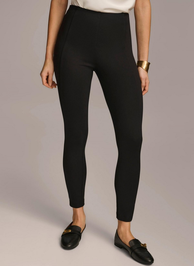 Black Donna Karan Skinny Leg Pants | Canada_DK69848