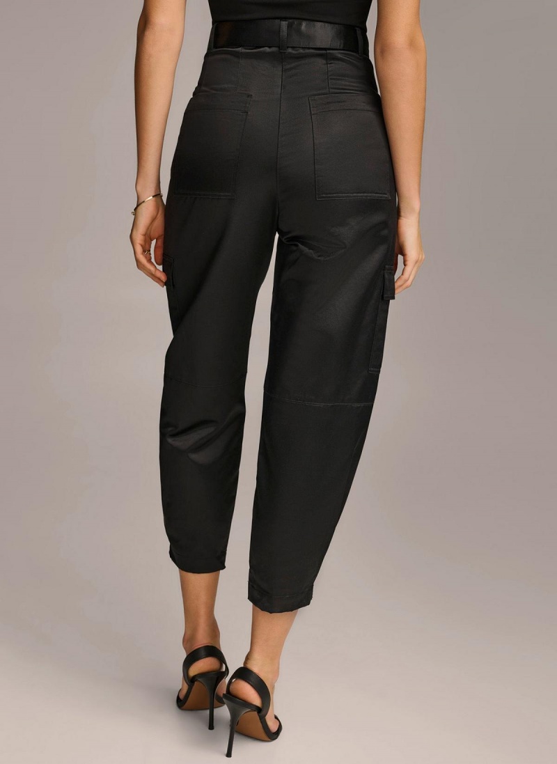 Black Donna Karan Utility Pants | Canada_DK65290