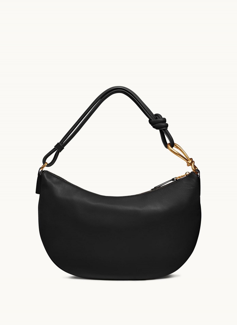 Black / Gold Donna Karan Roslyn Large Hobo Bag | Canada_DK78355