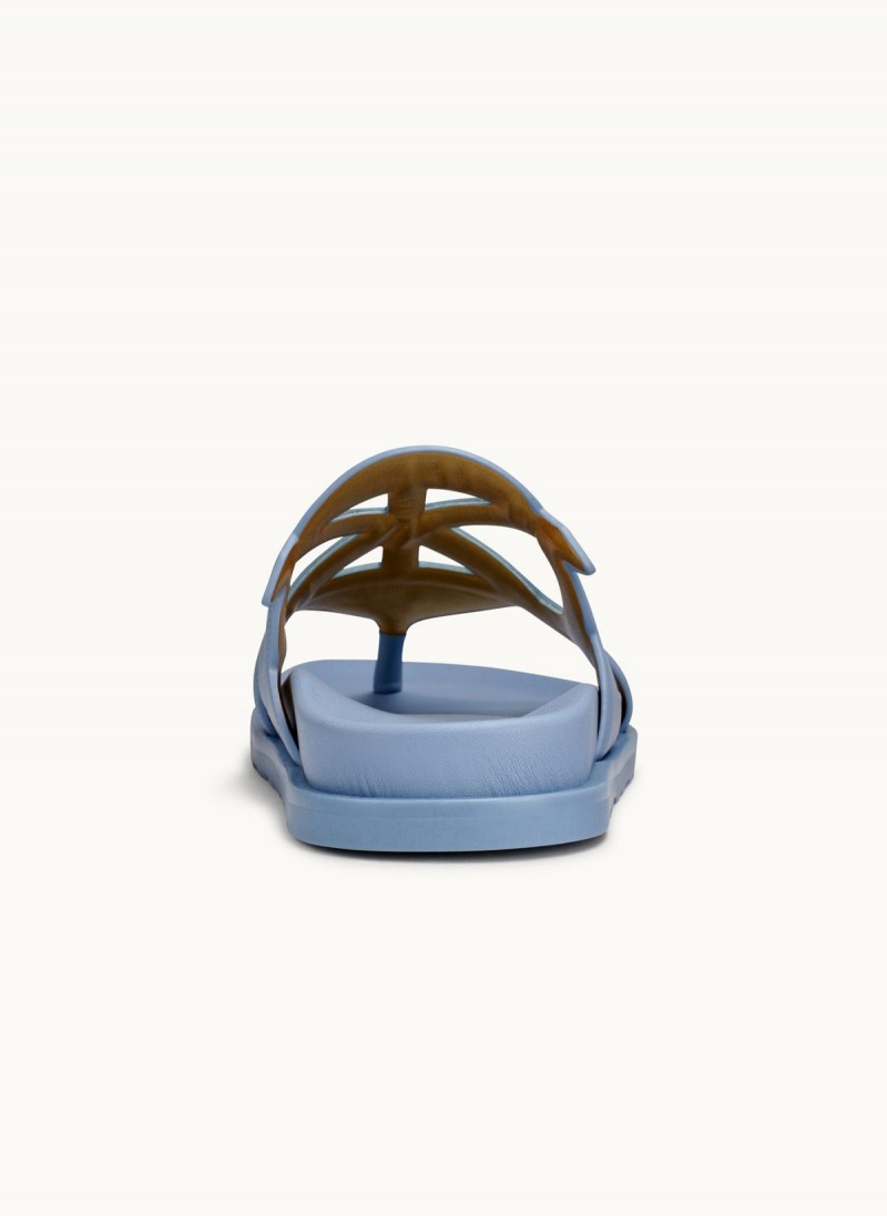 Blue Donna Karan Hatsy Flat Sandals | Canada_DK47462