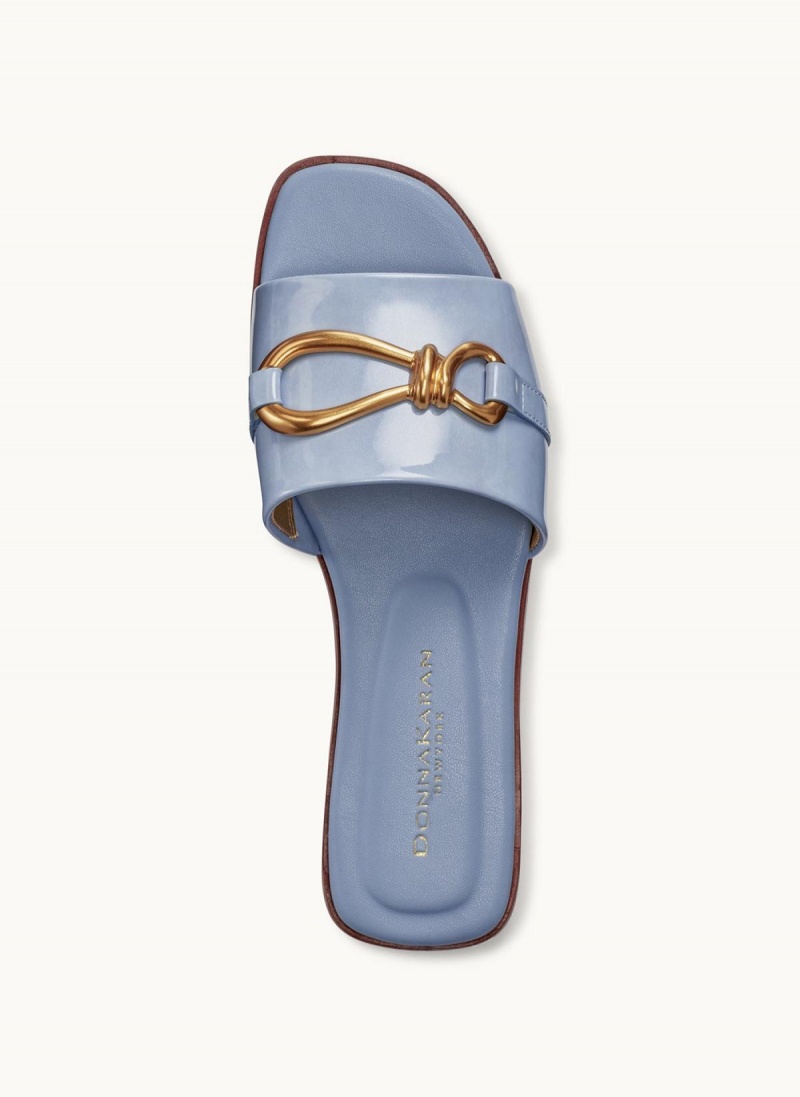 Blue Donna Karan Haylen Flat Sandals | Canada_DK29393