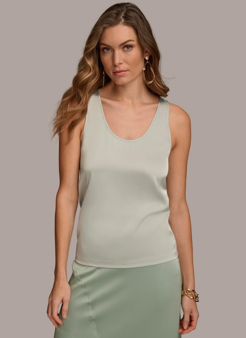 Blue Donna Karan Scoop Neck Tank Skirt | Canada_DK36116