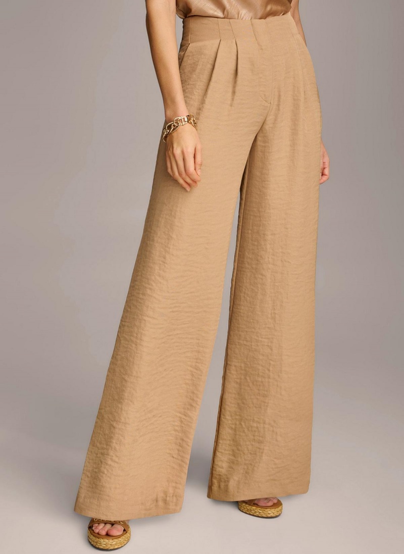 Brown Donna Karan High Waisted Pants | Canada_DK65120