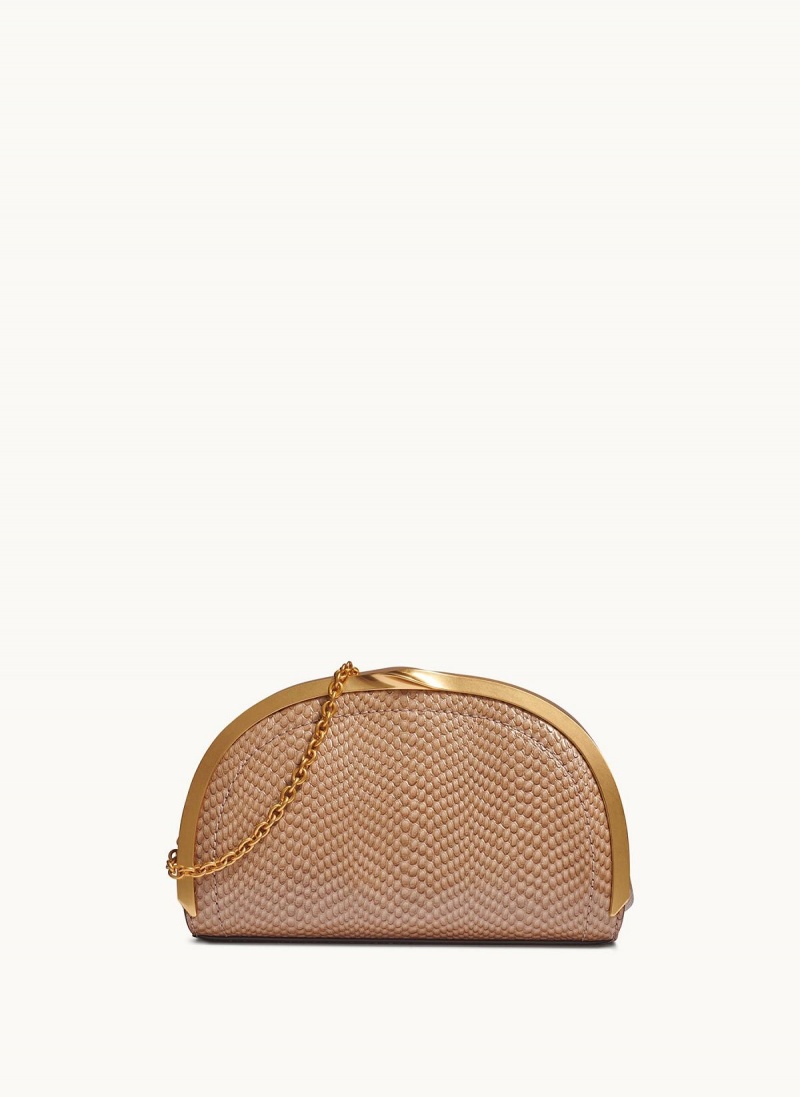 Gold Donna Karan Lawrence Clutch Satchel | Canada_DK53884