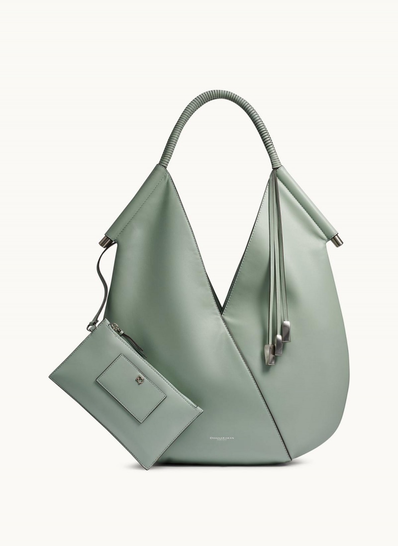 Green Donna Karan Baldwin Large Shoulder Bag | Canada_DK87410