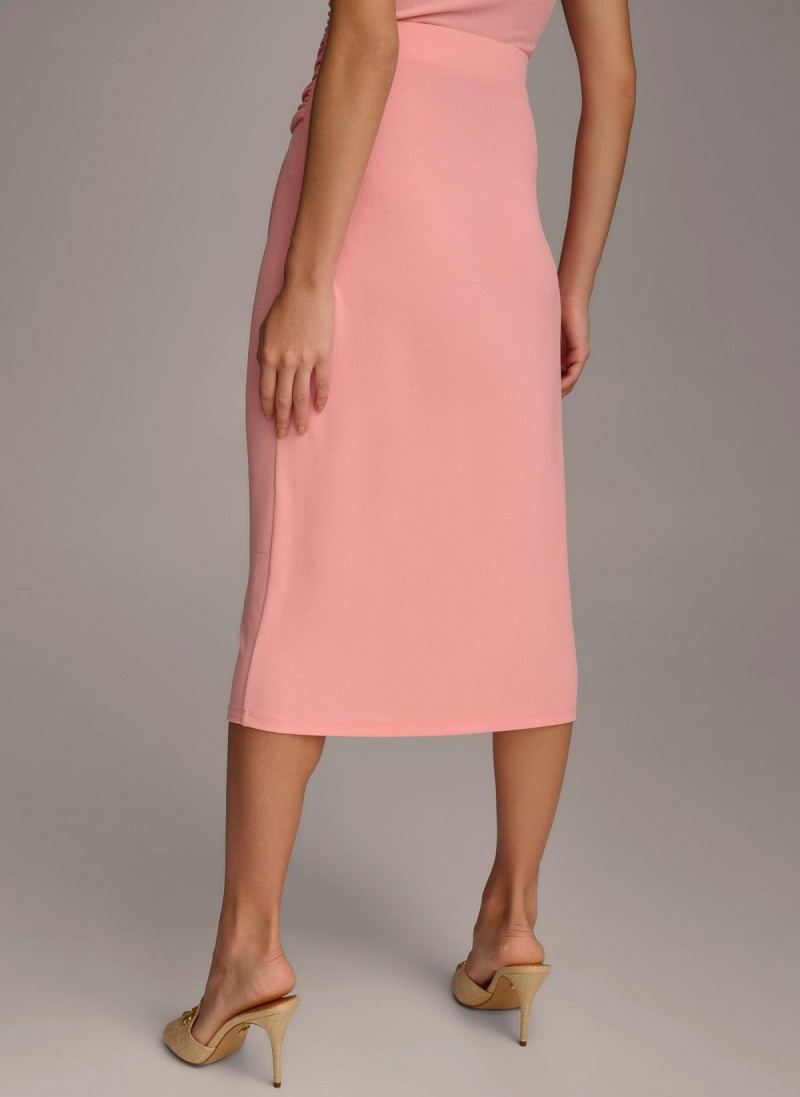 Pink Donna Karan Ruched Skirt | Canada_DK65900