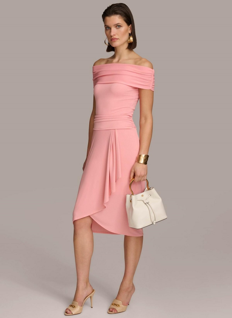 Pink Donna Karan Ruched Skirt | Canada_DK65900