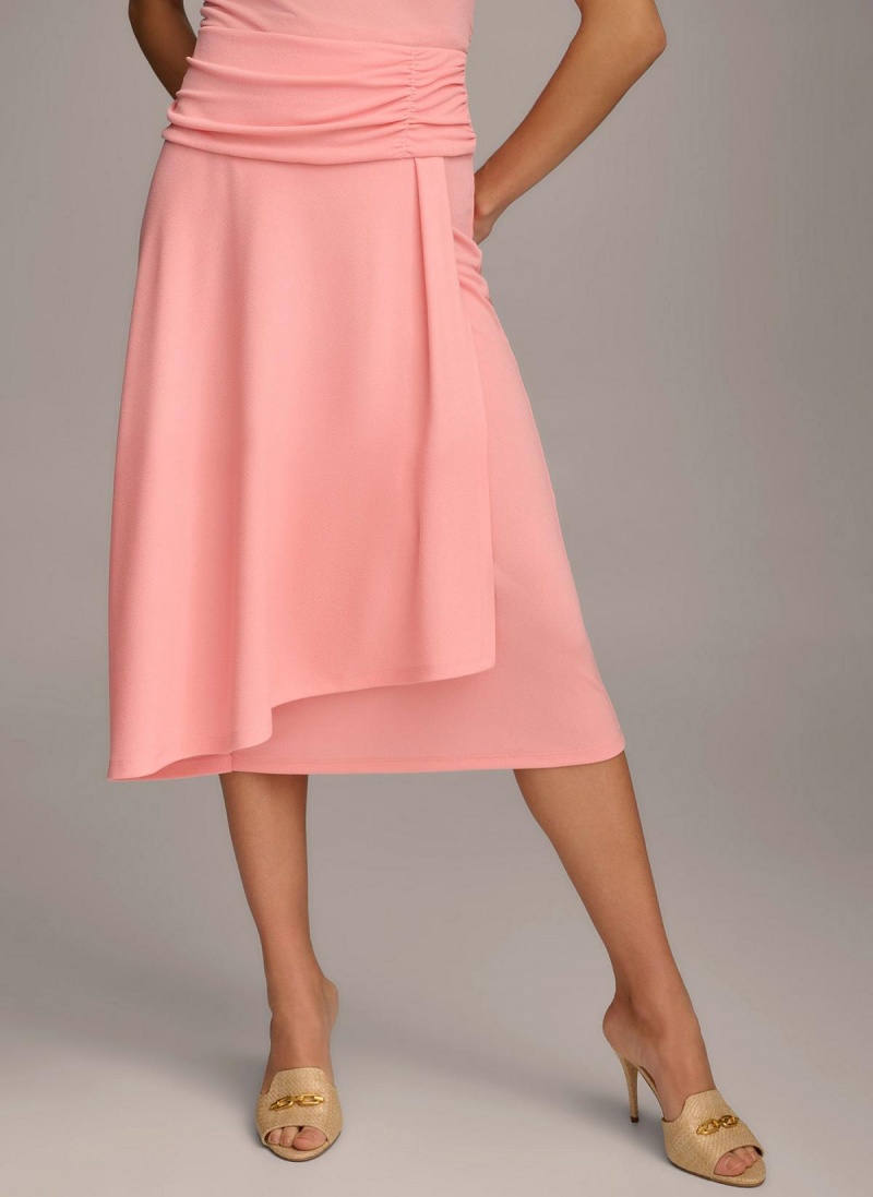 Pink Donna Karan Ruched Skirt | Canada_DK65900