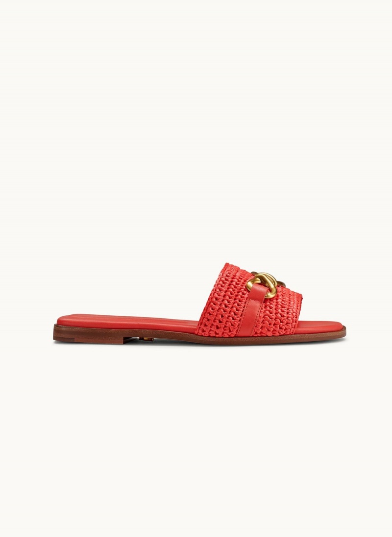 Red Donna Karan Haylen Flat Sandals | Canada_DK74137