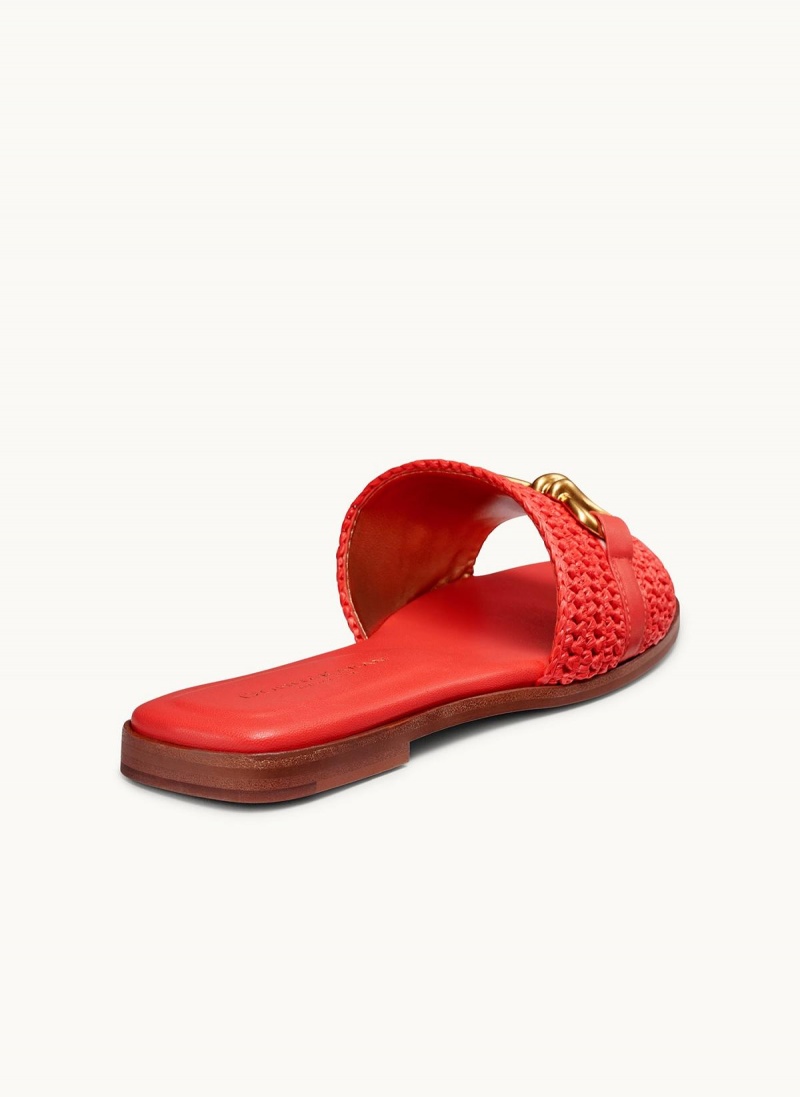 Red Donna Karan Haylen Flat Sandals | Canada_DK74137