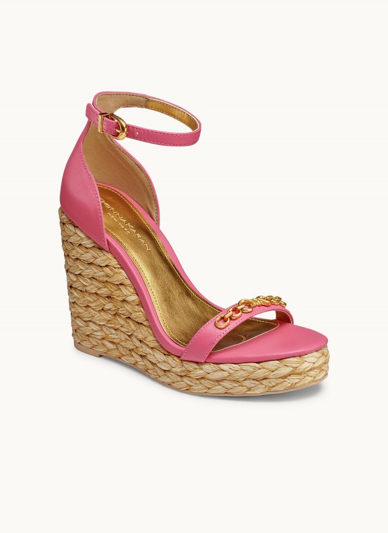 Rose Donna Karan Yulissa Ankle Strap Espadrille Sandals | Canada_DK69964