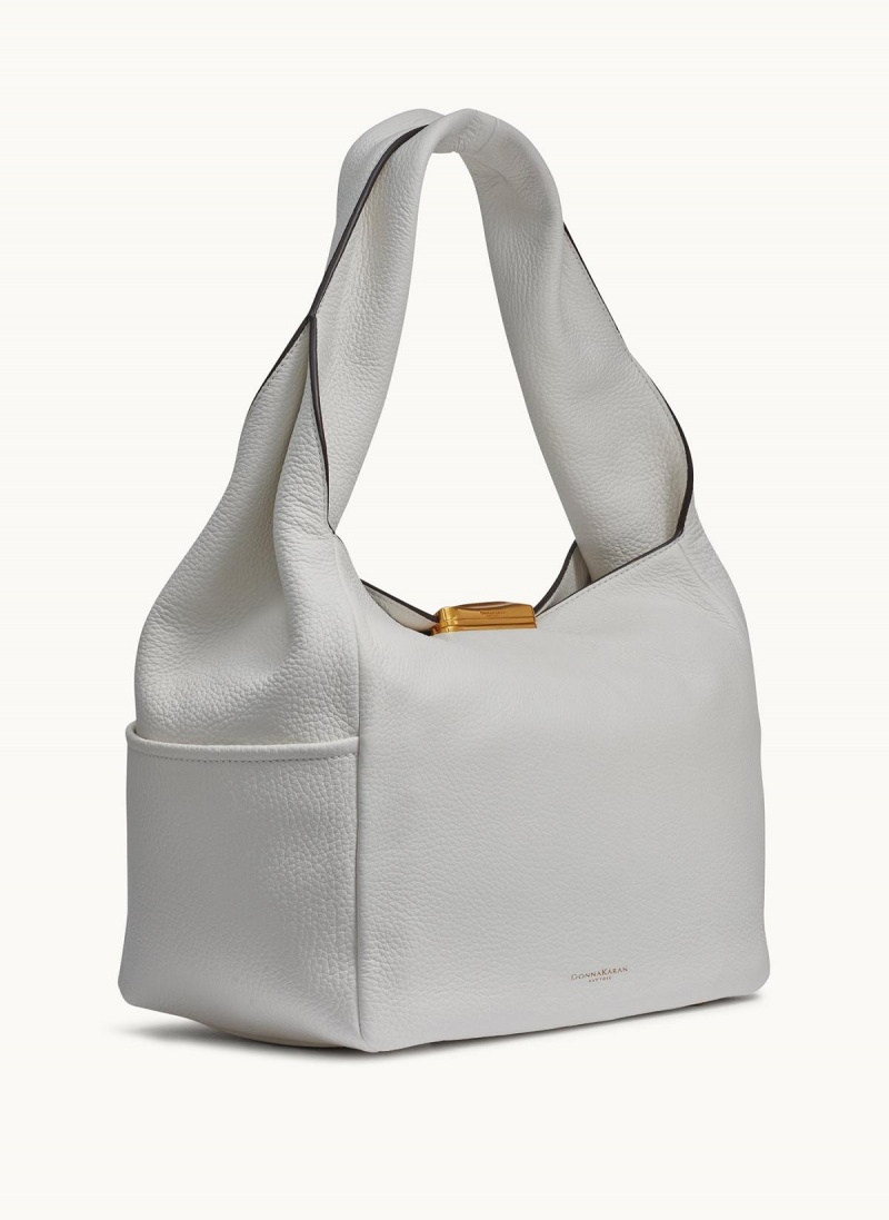 White Donna Karan Amagansett Shoulder Bag | Canada_DK38669