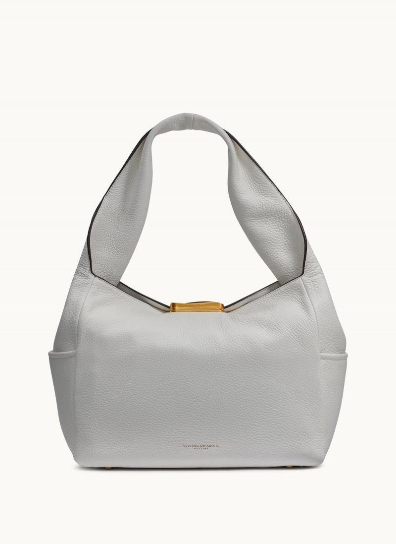 White Donna Karan Amagansett Shoulder Bag | Canada_DK38669