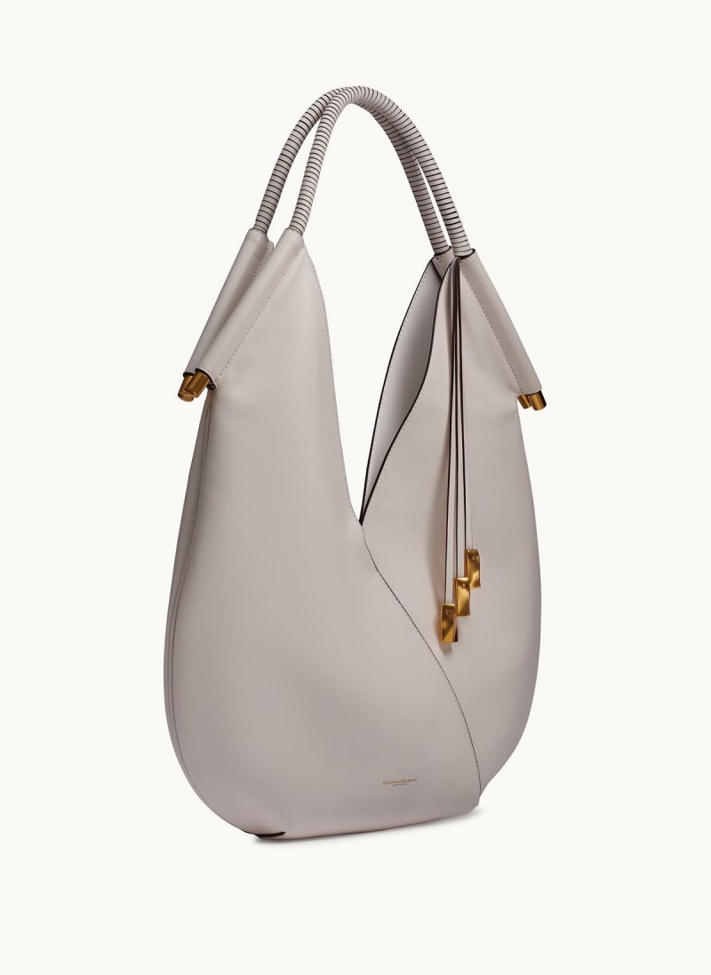 White Donna Karan Baldwin Large Shoulder Bag | Canada_DK57667