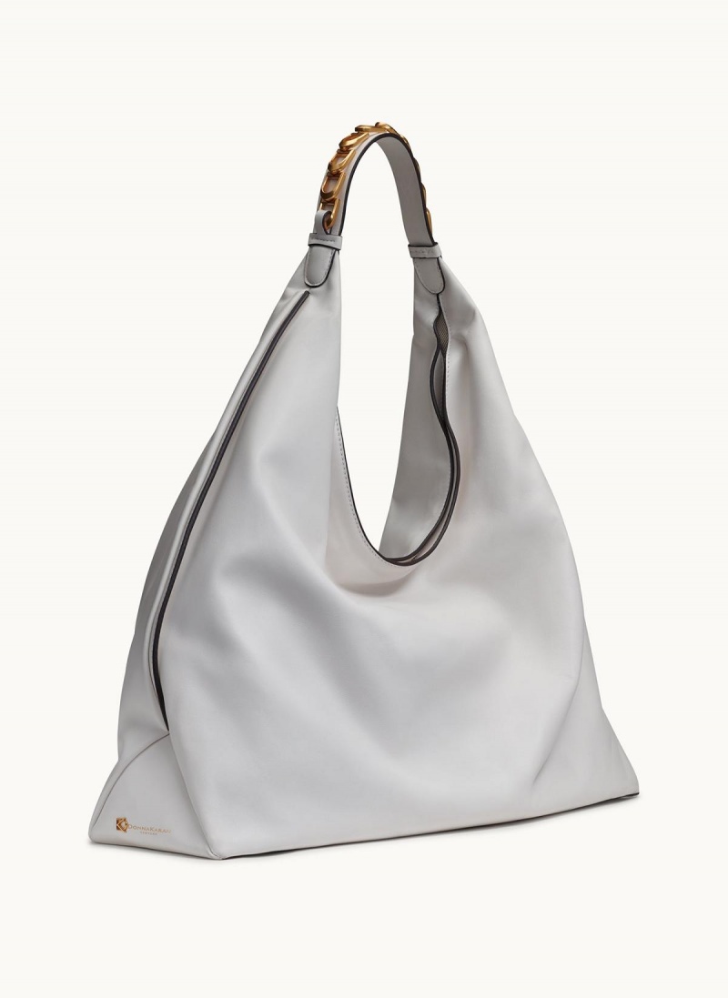 White Donna Karan Bellmore Xl Hobo Bag | Canada_DK34263