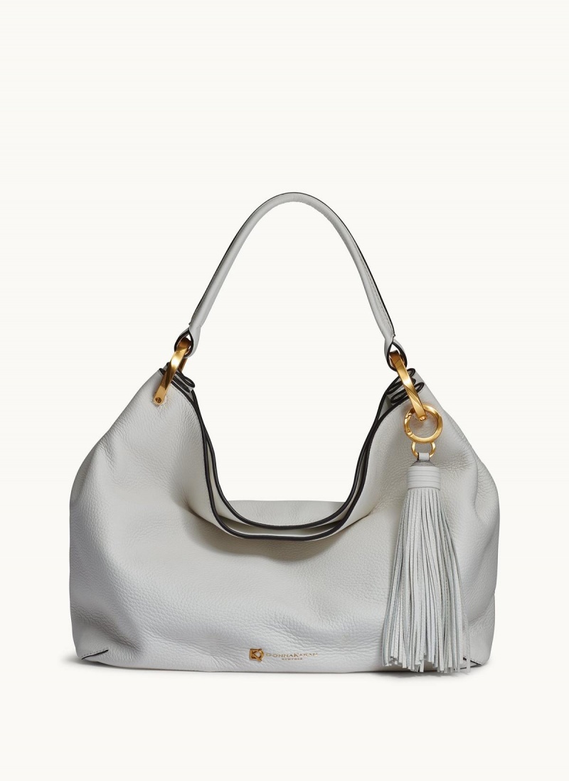 White Donna Karan Glenwood Shoulder Bag | Canada_DK75347