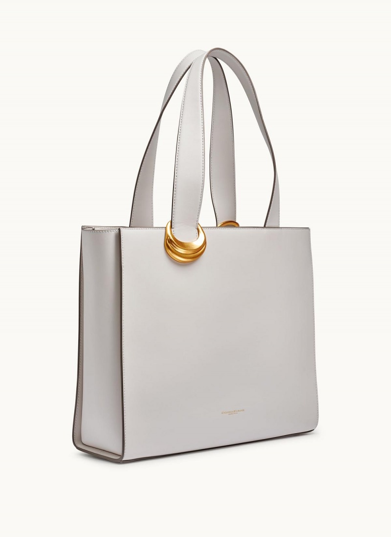 White Donna Karan Hewlett Tote Bag | Canada_DK41216