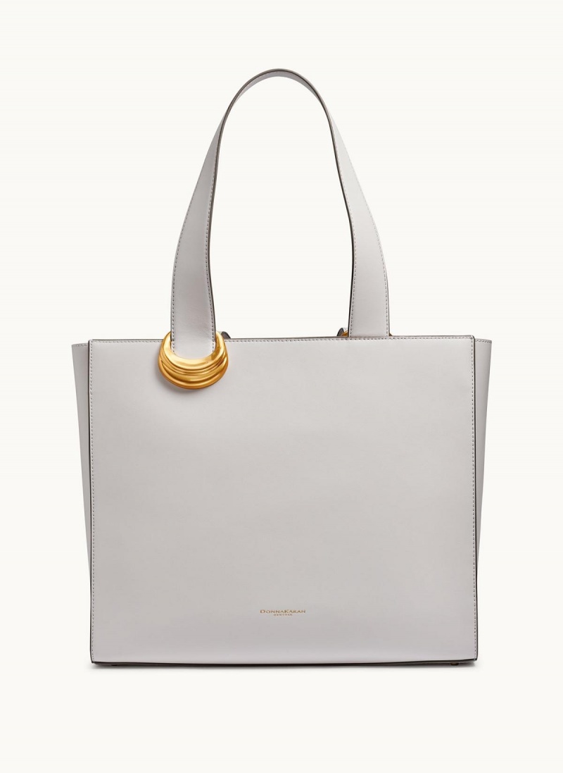 White Donna Karan Hewlett Tote Bag | Canada_DK41216