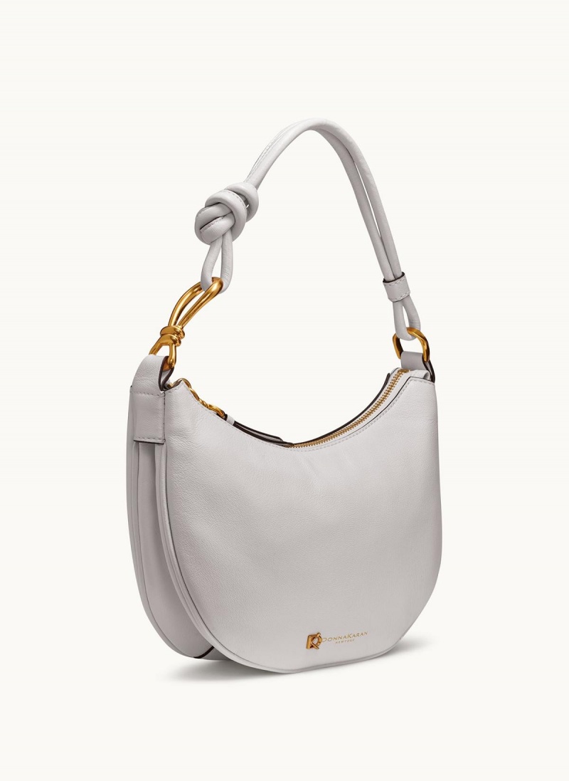 White Donna Karan Roslyn Small Hobo Bag | Canada_DK56187