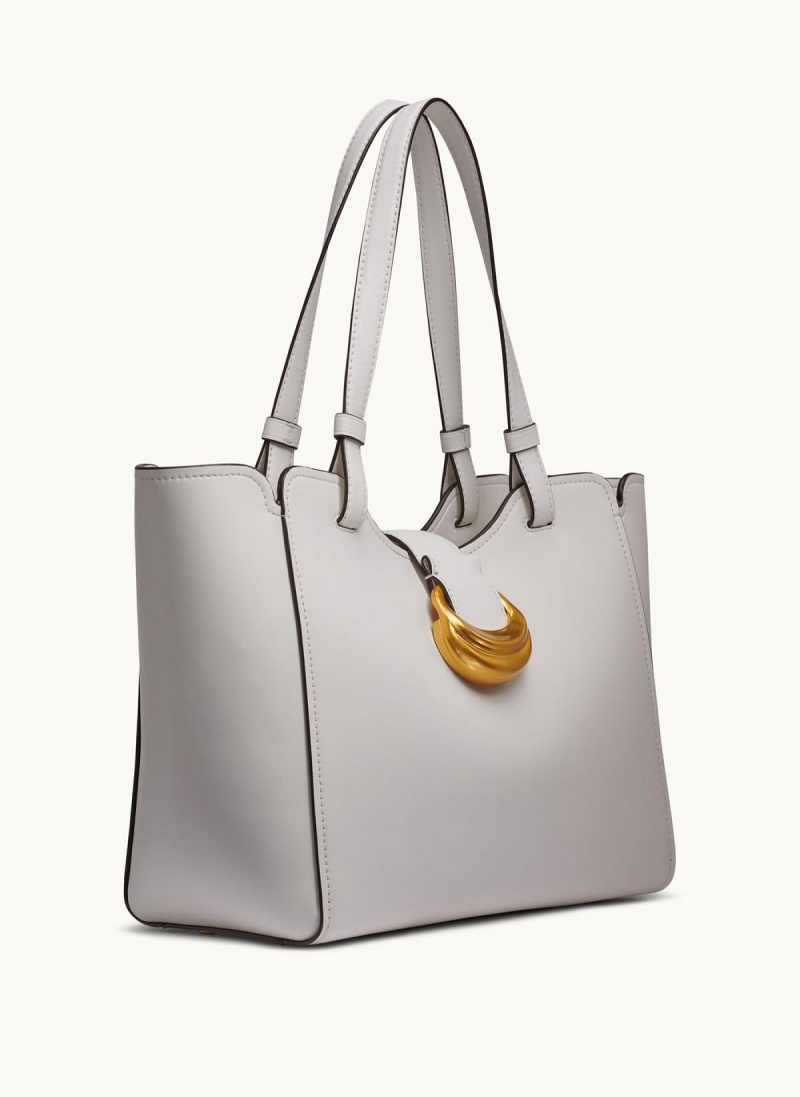 White Donna Karan Valley Stream Tote Bag | Canada_DK72334