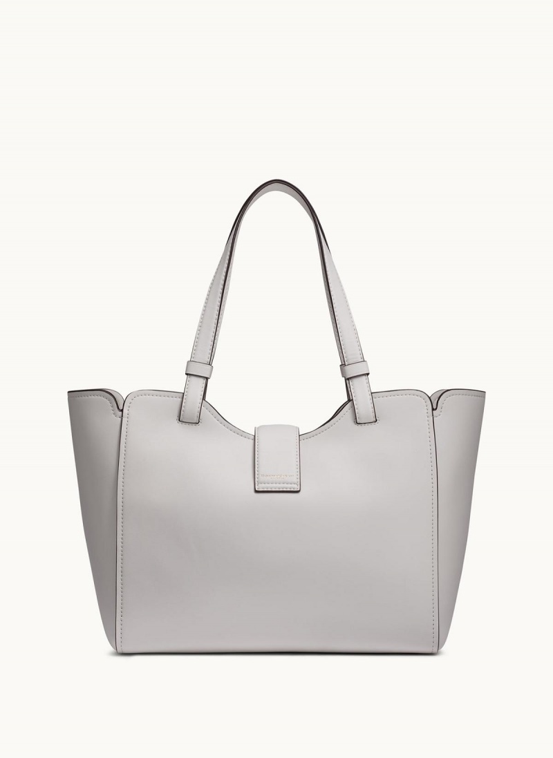 White Donna Karan Valley Stream Tote Bag | Canada_DK72334